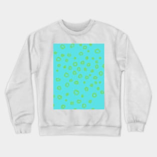 Abstract boho green bubble pattern Crewneck Sweatshirt